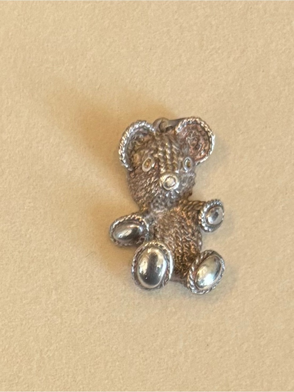 Silver Teddy Bear Pendant